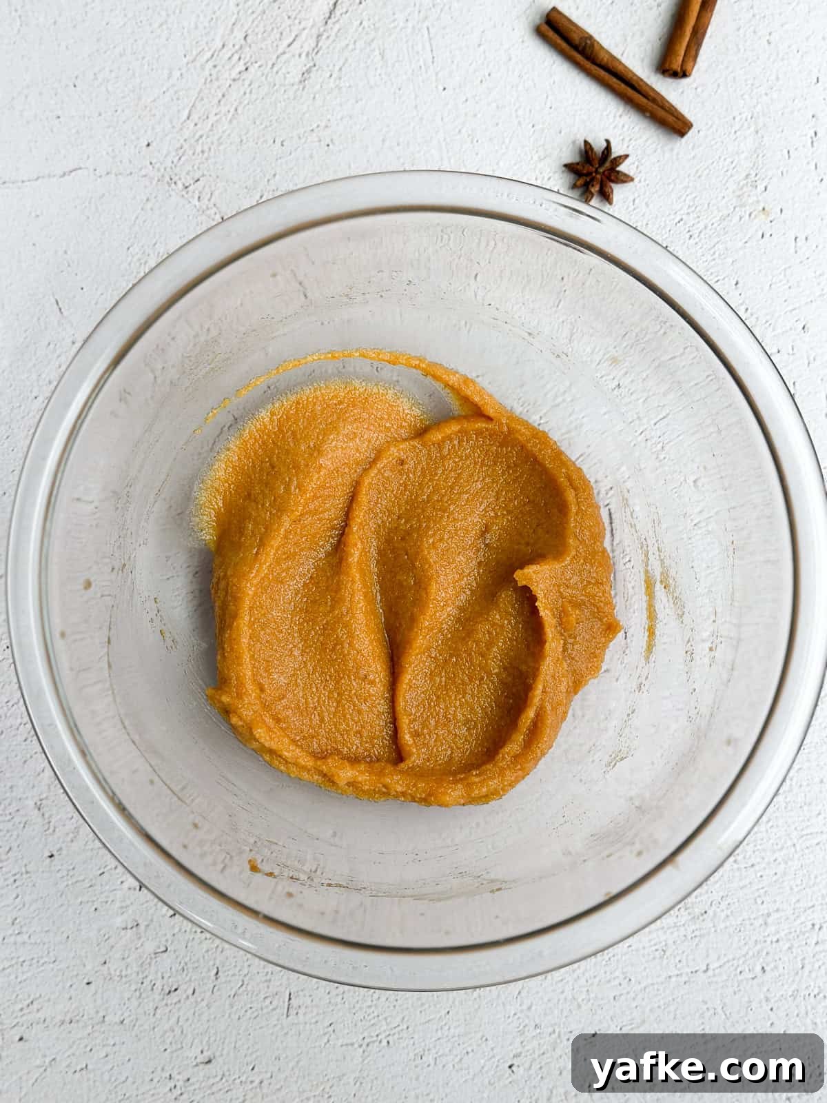 Chewy Brown Butter Pumpkin Snickerdoodles Recipe 7 wet ingredients mixed together.