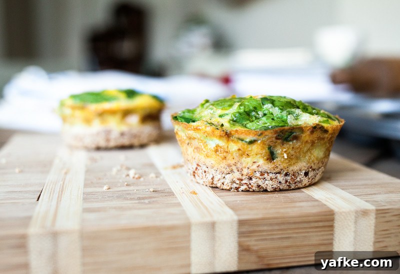 Clean Eating: Spinach + Neufchatel Mini Quiches with Almond Crumble Crust Clean Eating: Spinach + Neufchatel Mini Quiches with Almond Crumble Crust
