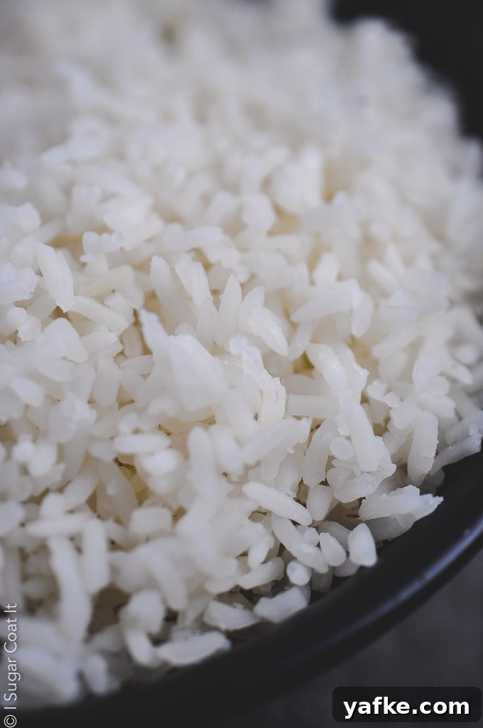 close-up of rice grains cooked sous vide | i sugar coat it