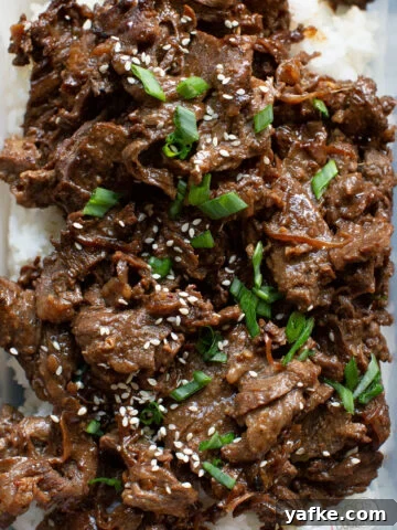 Korean beef Bulgogi over rice