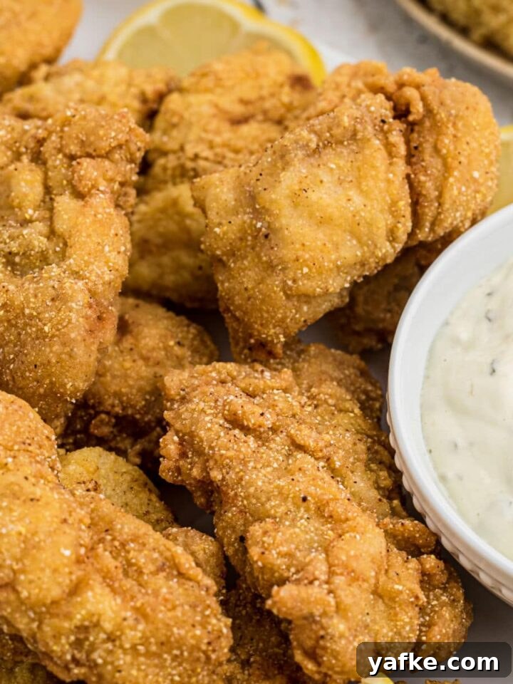 close up of some cajun fried fish.