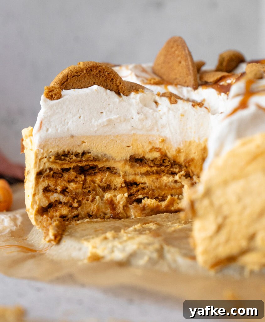 No-Bake Pumpkin Caramel Icebox Cake Recipe 2 Pumpkin caramel icebox cake