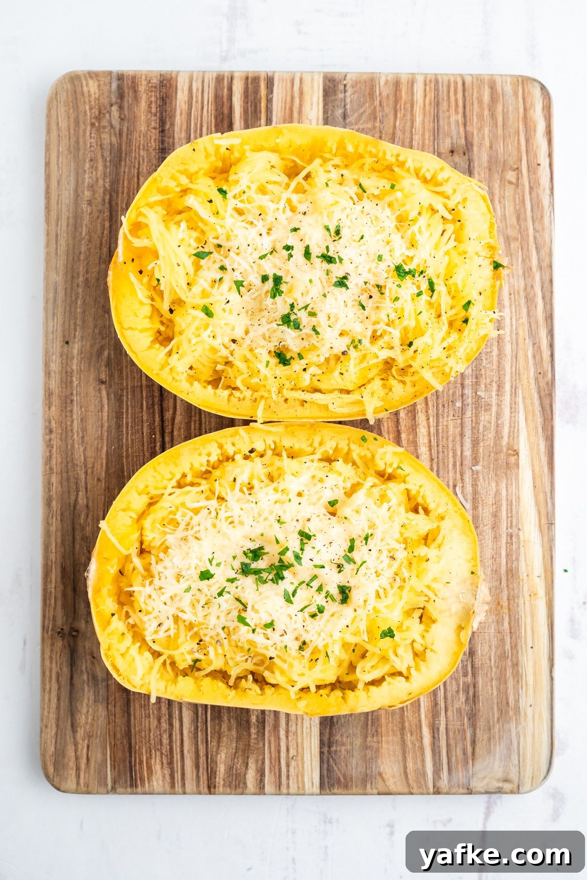 Slow Cooker Spaghetti Squash Recipe 8 All the other ingredients added to season the cooked spaghetti squash.