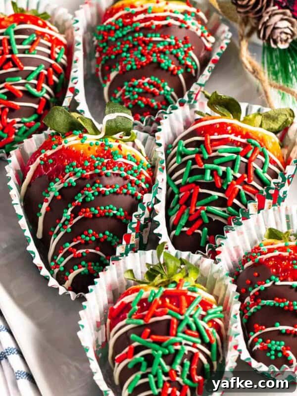 How to Make Quick Candied Chestnuts (Marrons Glacés) 7 Christmas chocolate-covered strawberries with holiday sprinkles.