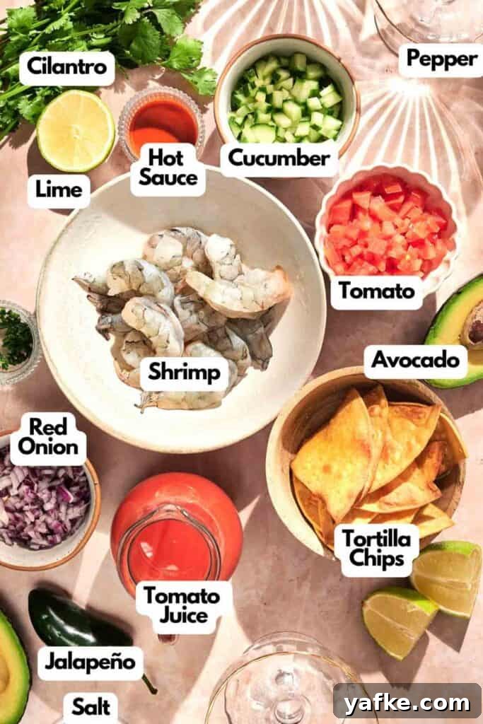 Classic Mexican Shrimp Cocktail with Tangy Tomato Salsa 2 Mexican Shrimp Cocktail Ingredients