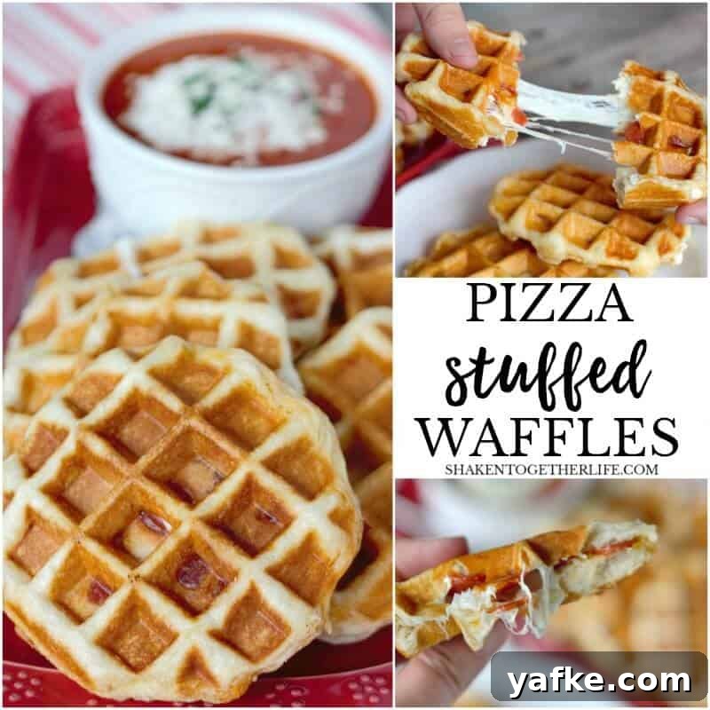 How to Make Pizza-Stuffed Waffles with Canned Biscuits 7 Pizza Stuffed Waffles in 10 minutes with just 4 ingredients! This easy dinner idea of pizza waffles is quick, delicious and a family favorite!