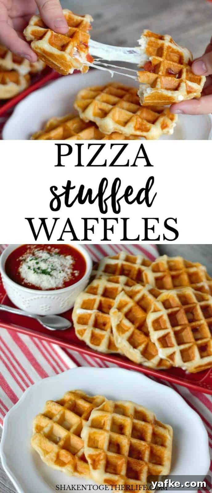 How to Make Pizza-Stuffed Waffles with Canned Biscuits 8 Pizza Stuffed Waffles! Dinner doesn't get easier than this - 4 ingredients, refrigerator biscuits and a waffle maker! This simply delicious dinner of pizza waffles is done in about 10 minutes!