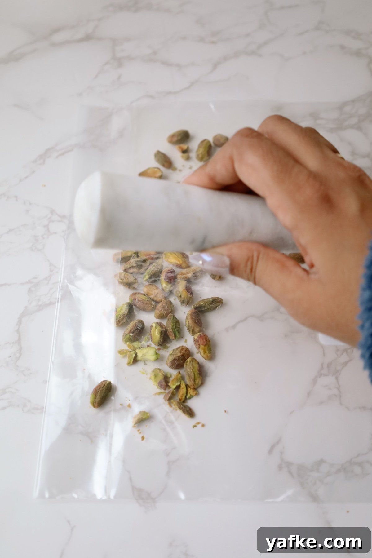 Festive Goat Cheese Appetizer Recipes for Holiday Parties 3 Step one: crush the pistachios.