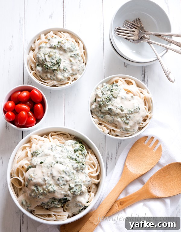 Creamy Cannellini Bean and Spinach Pasta 2 Creamy Vegan Pasta