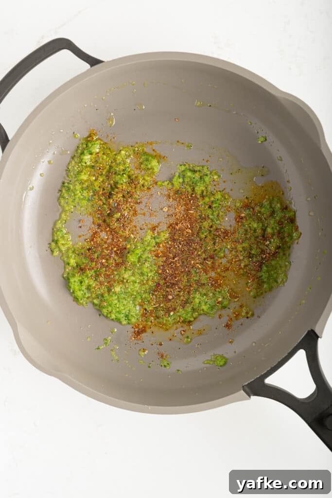 A pan with sofrito and sazon