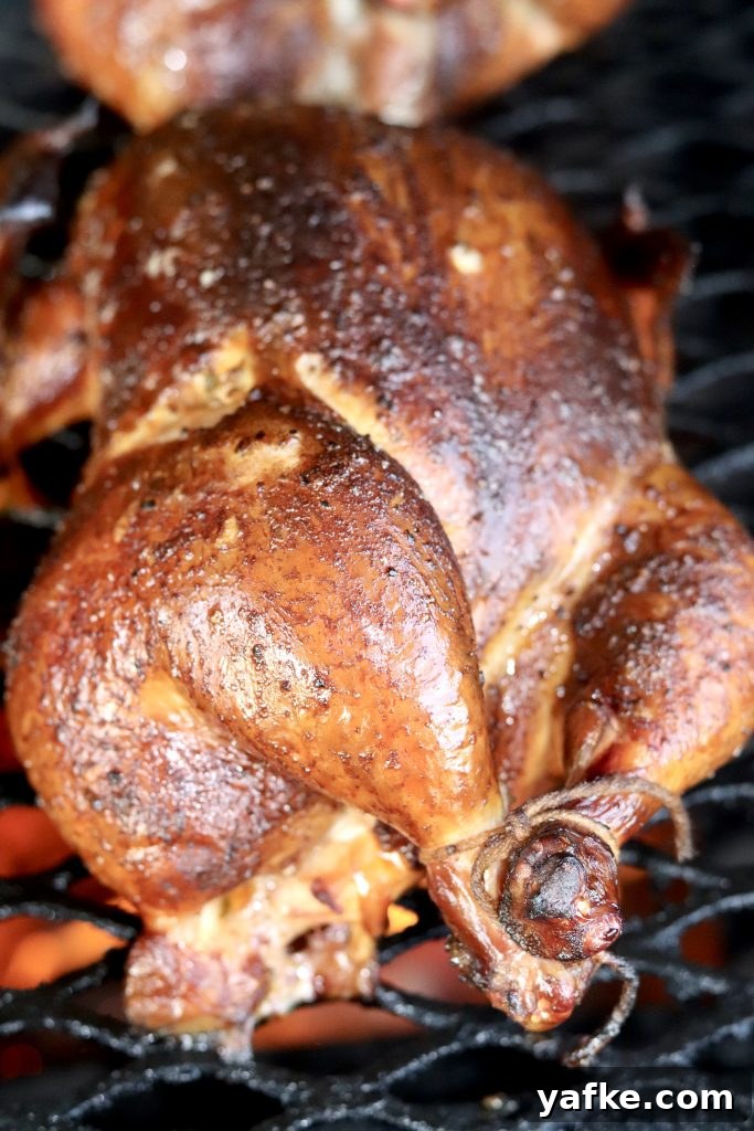 How to smoke a whole chicken with Cajun Spices Smoked Chicken with Blackened Butter