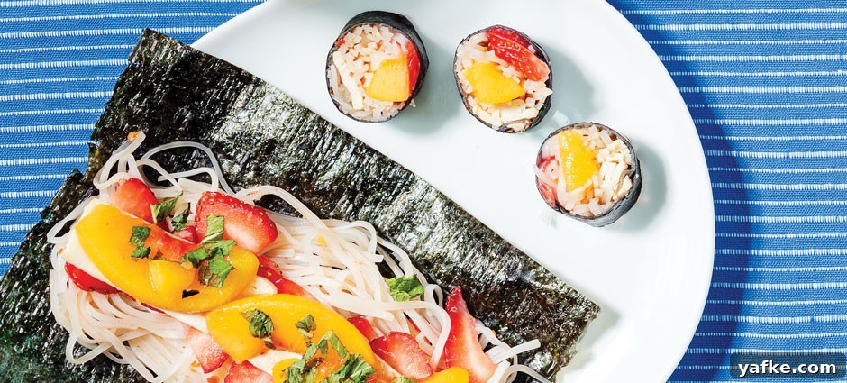 How to Cook with Peaches: Sweet and Savory Recipes 3 peach sushi