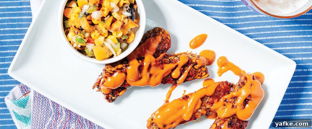 How to Cook with Peaches: Sweet and Savory Recipes 4 tempeh ribs