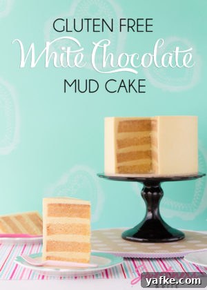 Gluten-Free Cake Recipes for Decorating 5 A white chocolate mud cake covered in white chocolate ganache.