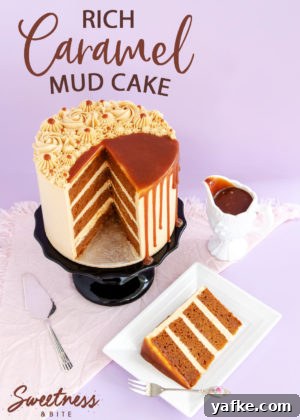 Gluten-Free Cake Recipes for Decorating 6 Caramel mud cake covered with caramel buttercream and decorated with a caramel drip.