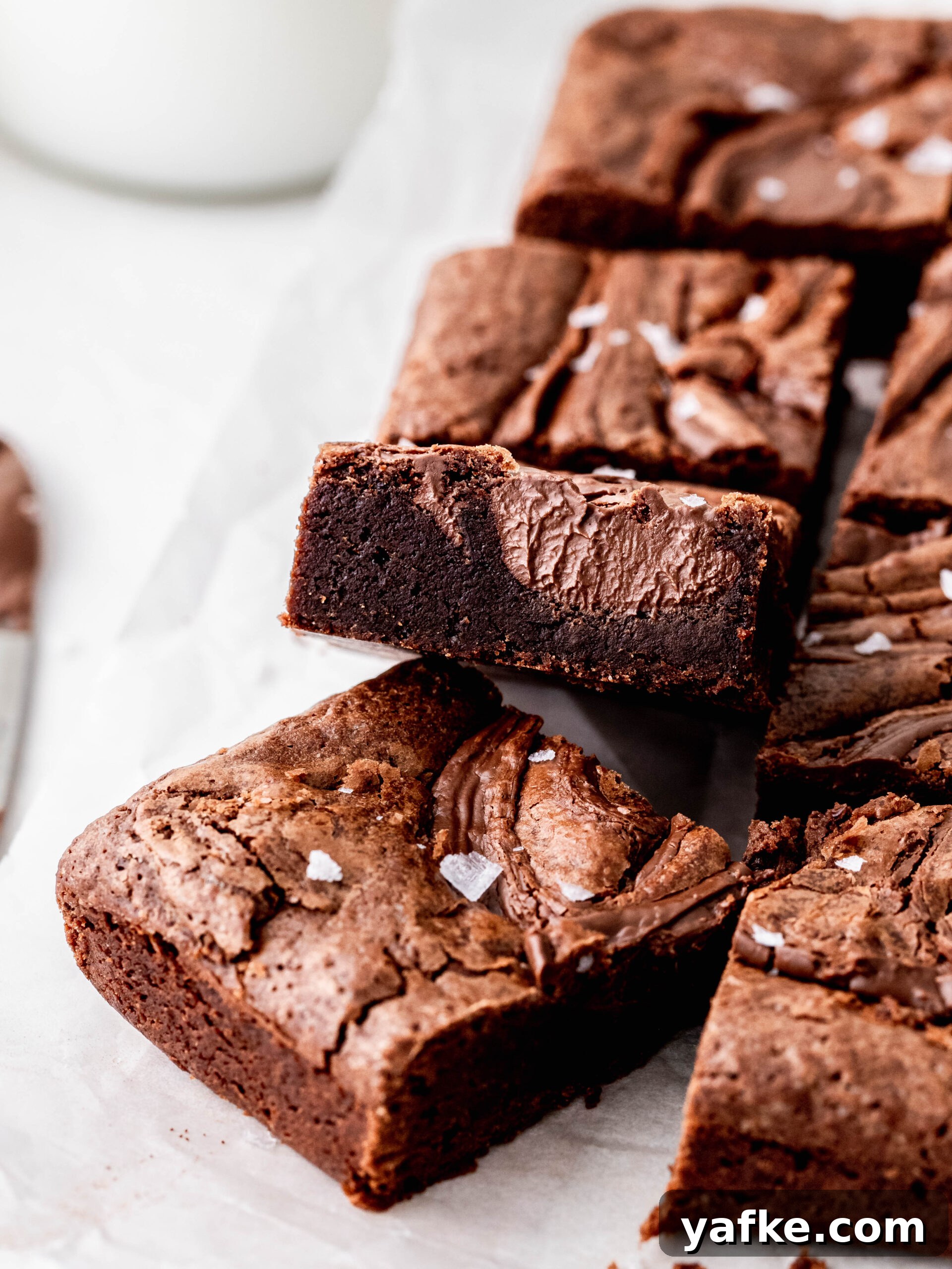 Fudgy Nutella Brownies Recipe 2 Slices of Nutella brownie.