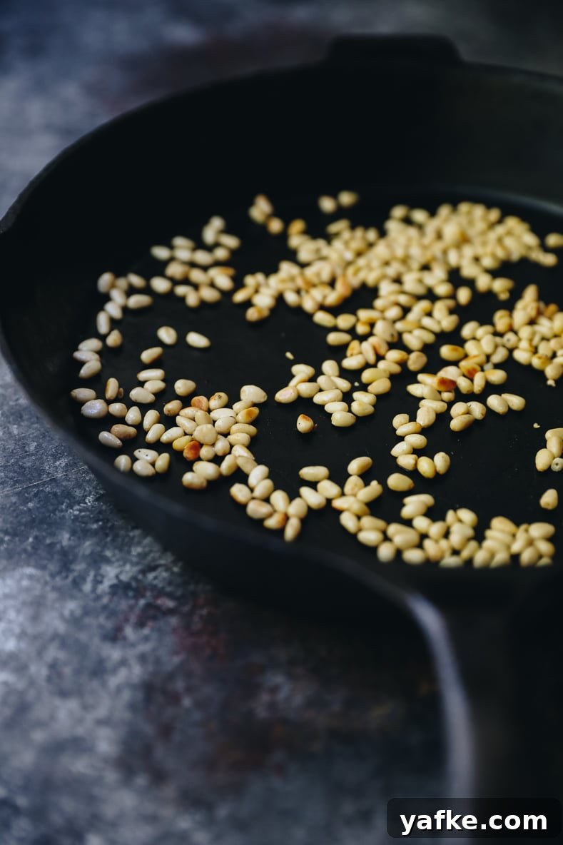 Oven Roasted Vegetables with Creamy Tahini Sauce 6 Toasted pine nuts