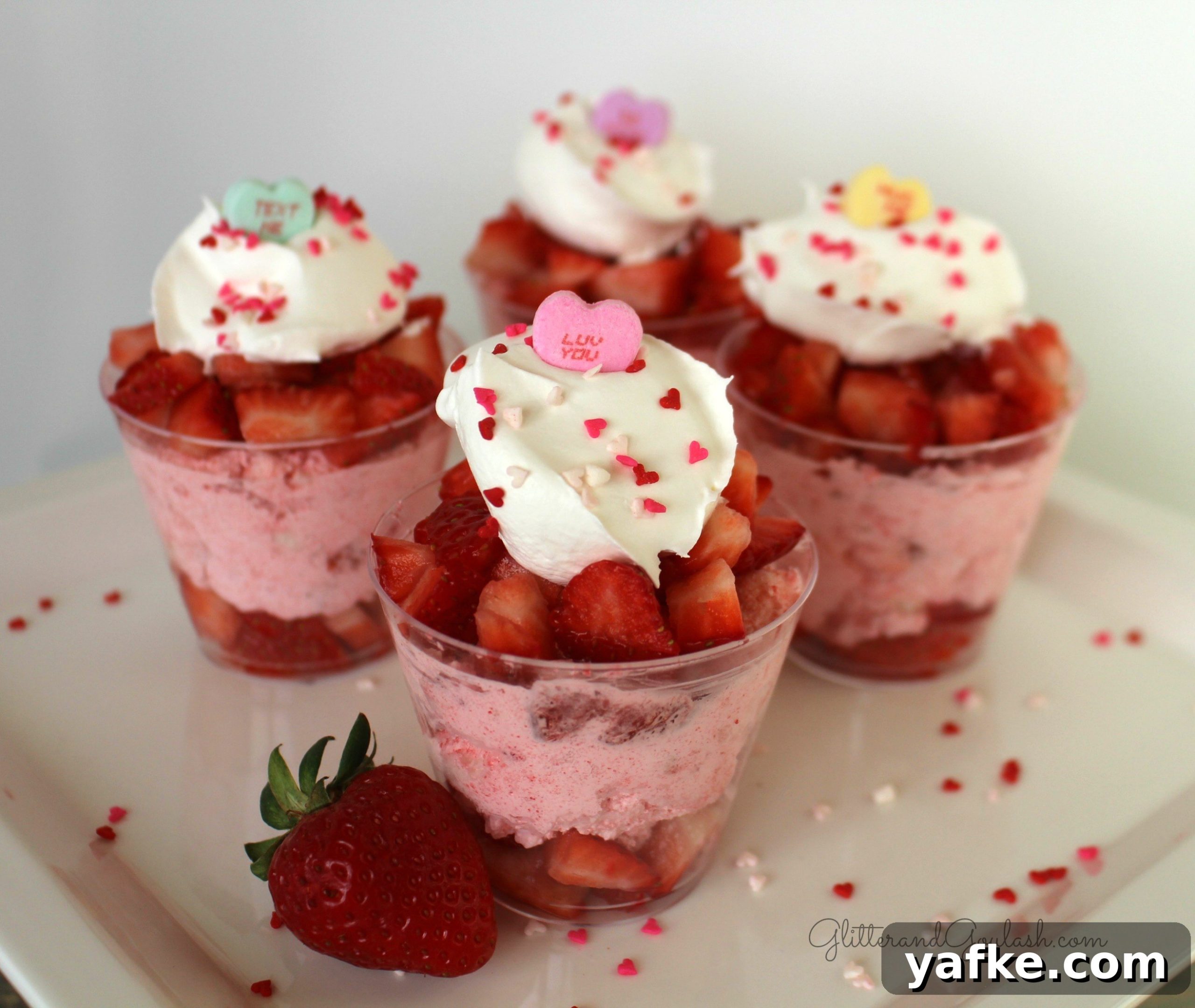 No-Bake Make-Ahead Strawberry Fluff Recipe 6 Strawberry fluff individual cups