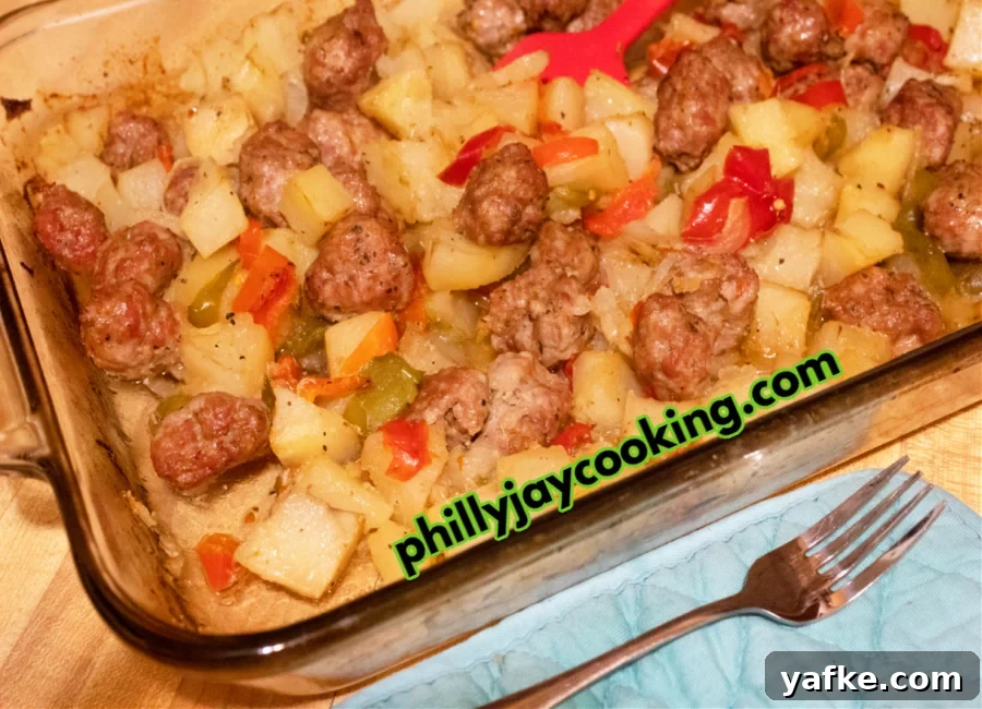 Crispy Sheet Pan Sausage and Potatoes 2 Baked Sausage And Potatoes Recipe
