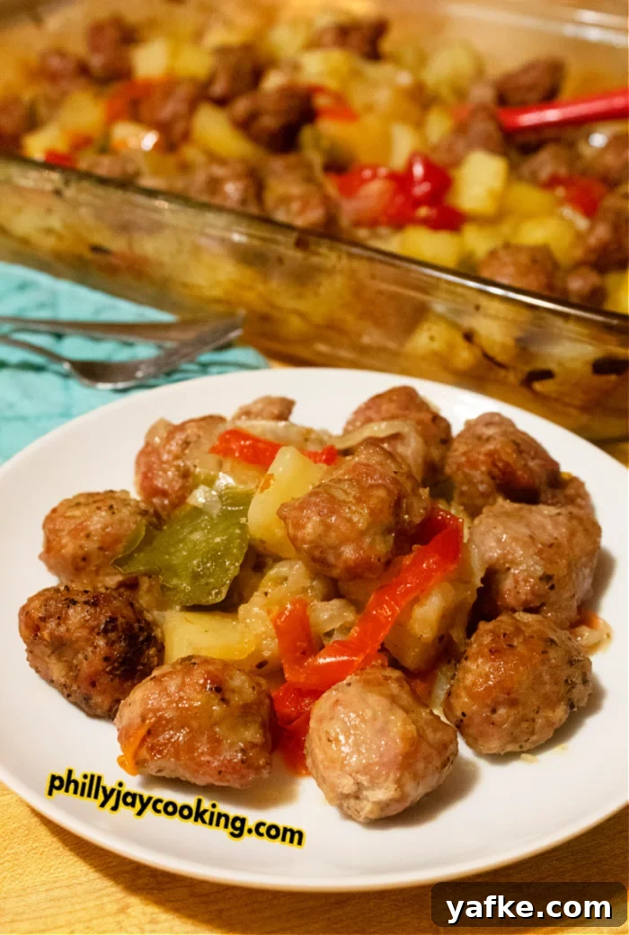 Crispy Sheet Pan Sausage and Potatoes 3 Baked Sausage And Potatoes Recipe