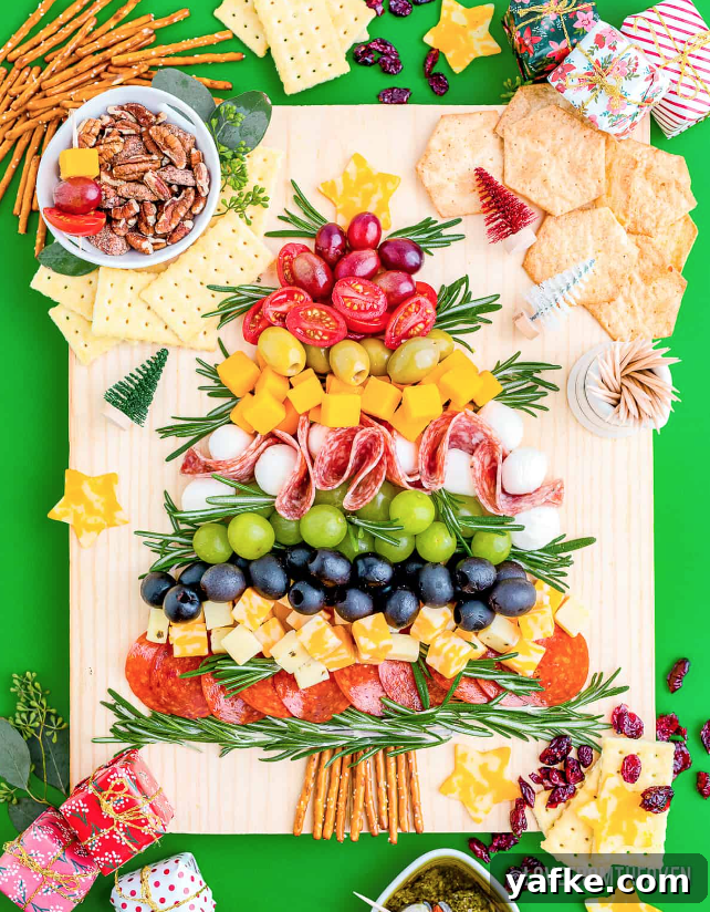 17 Festive Christmas Charcuterie Board Ideas 8 Christmas Tree Charcuterie Board