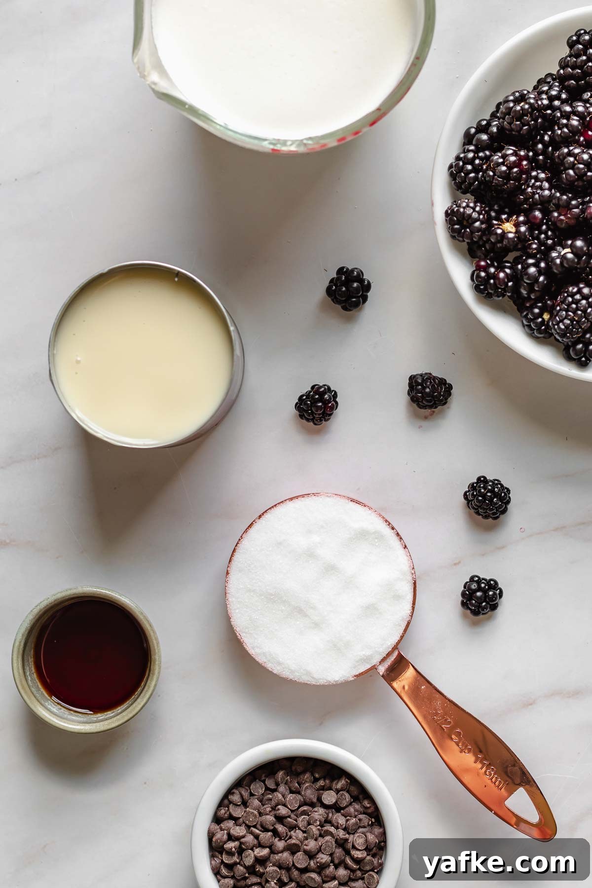 Creamy No-Churn Blackberry Chocolate Chip Ice Cream Recipe 4 Ingredients for black raspberry chocolate chip ice cream.