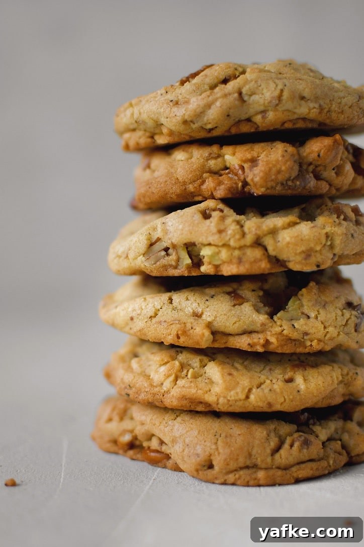 Kitchen Sink Cookies stacked up.