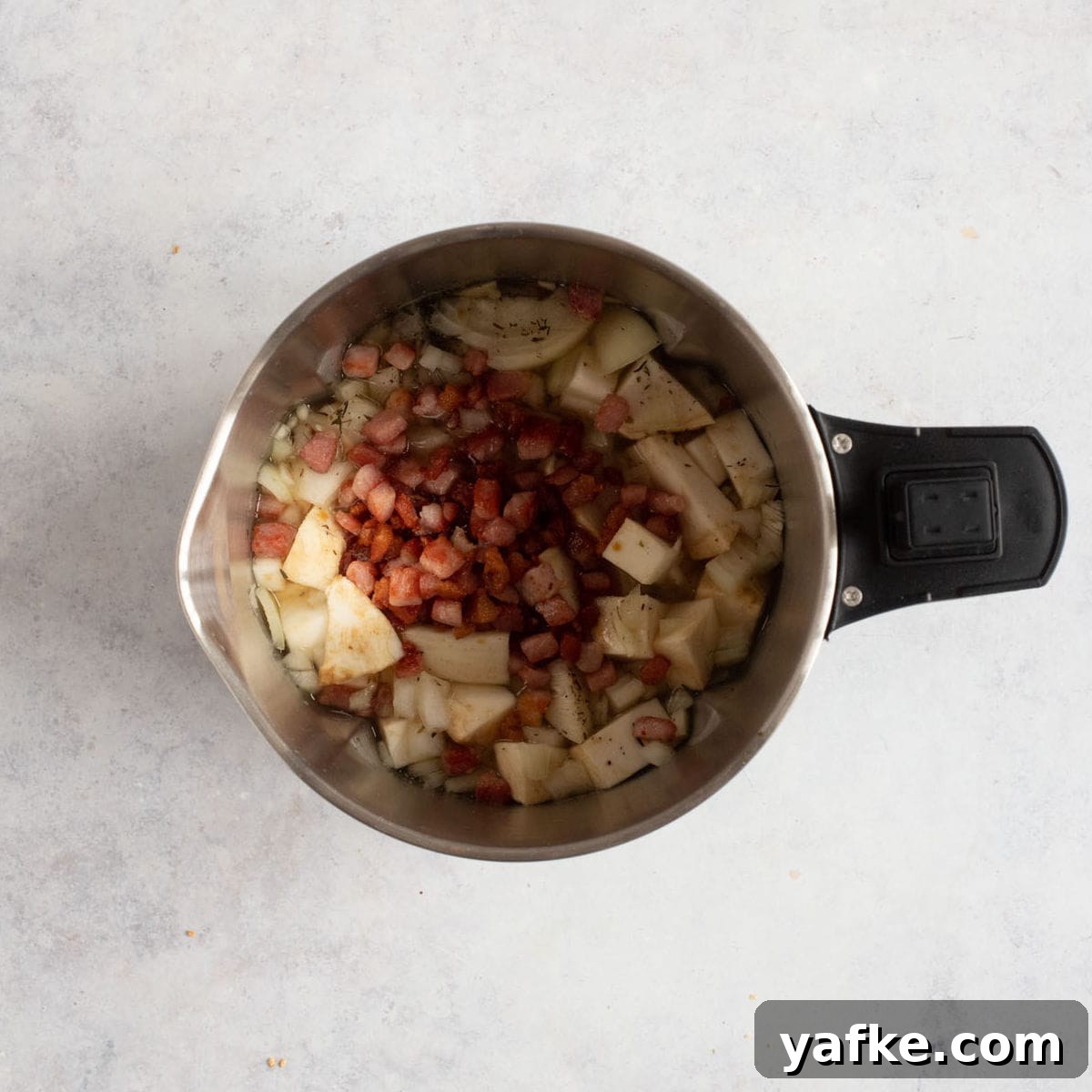 Celeriac and Bacon Soup Recipe for Soup Makers 6 Soup maker.