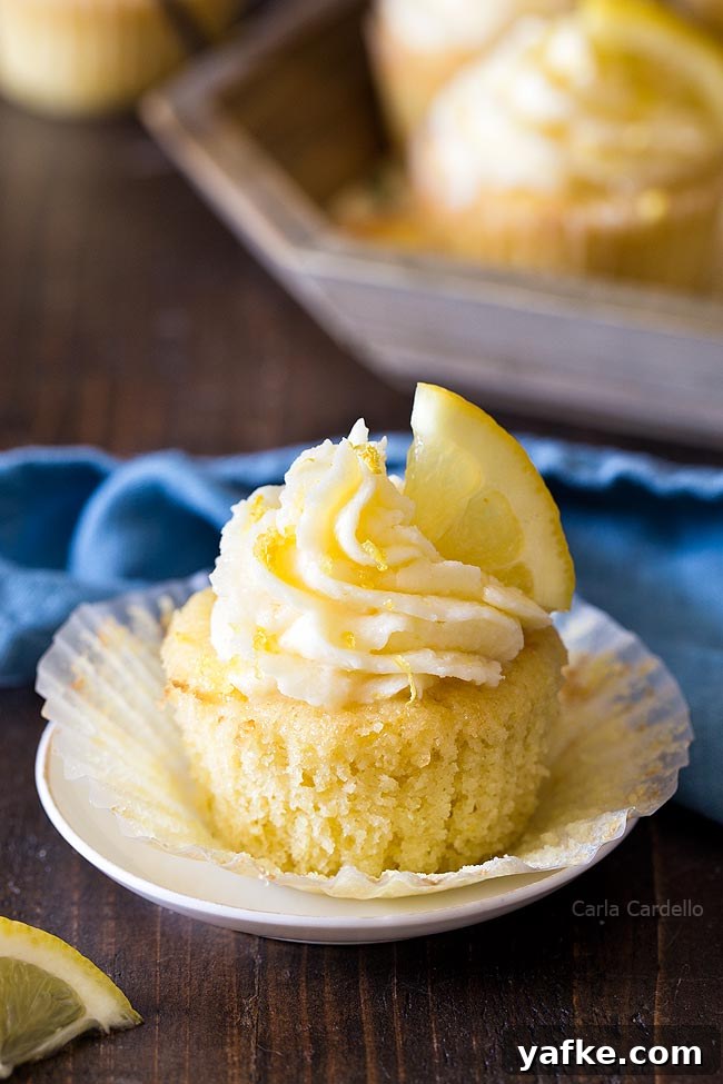 Unwrapped Lemon Cupcake
