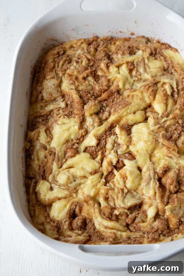cake batter swirled with cinnamon sugar.