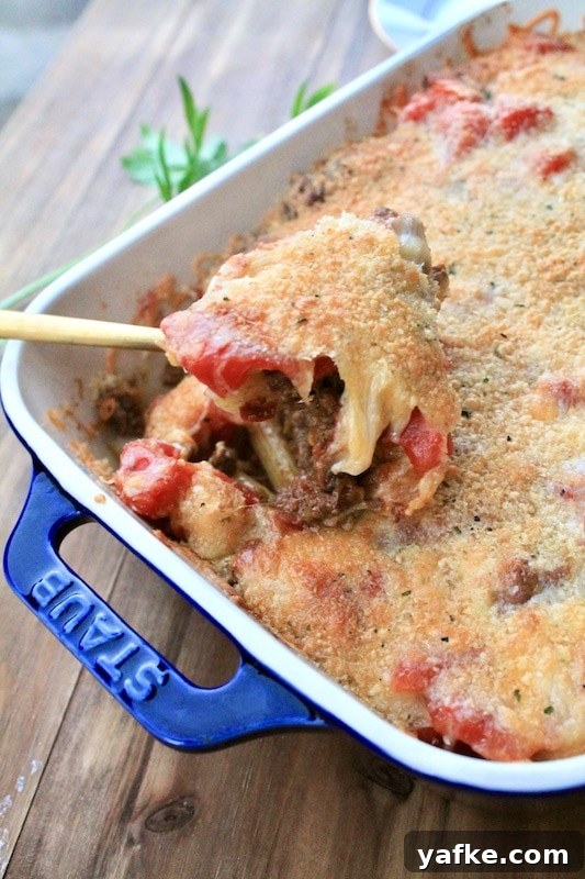 Cheesy Leftover Taco Meat Pasta Casserole 11 brown under broiler for 5 minutes and remove quickly before it burns!