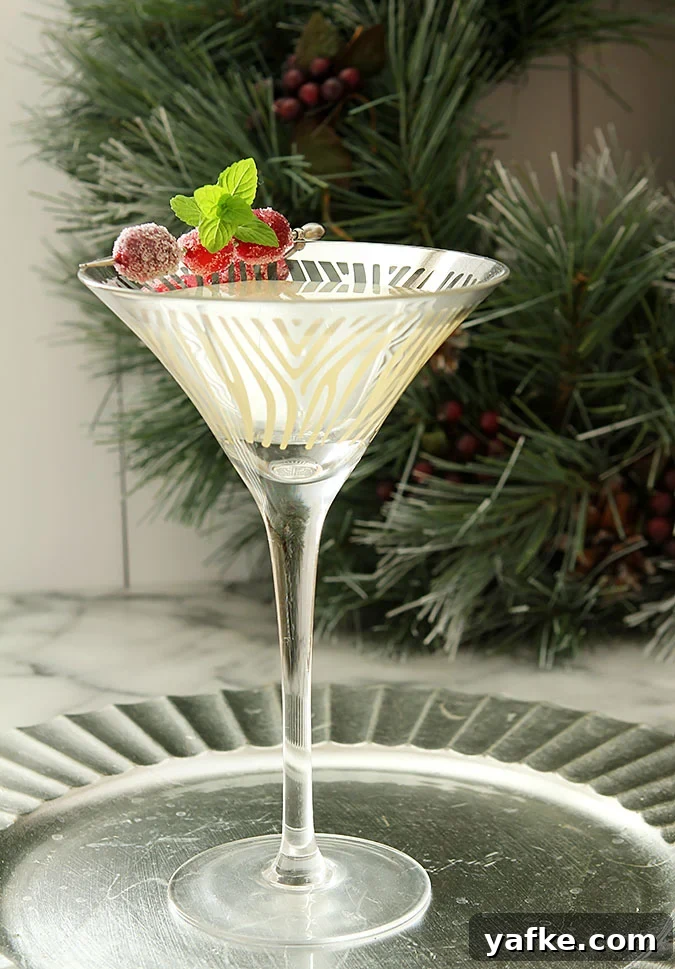 Winter White Cosmopolitan: Festive Vodka and Cranberry Cocktail 2 Winter White Cosmopolitan