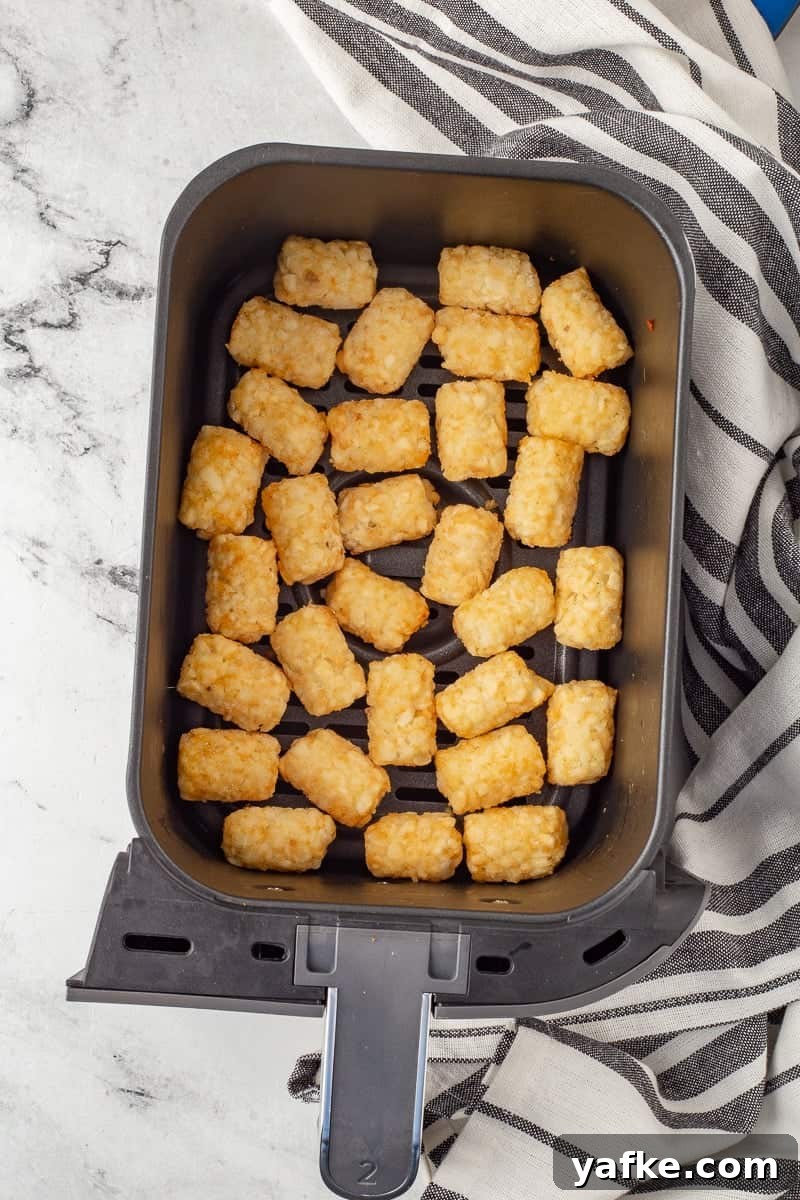 Crispy Air Fryer Tater Tots from Frozen 4 img 28286 4