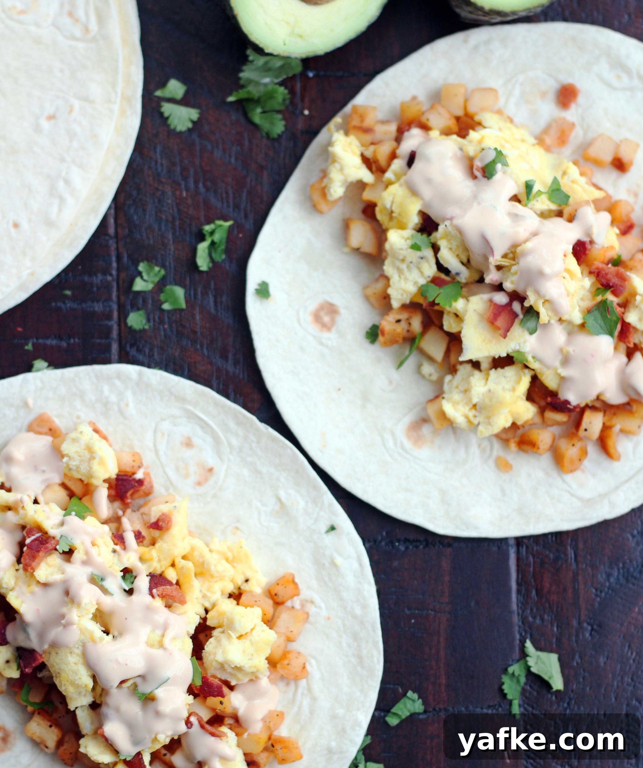 Weekly Meal Plan 158: Family Dinners and Lunches 4 Breakfast tacos with queso on top