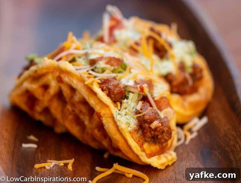 Keto Chaffle Tacos: Low-Carb Cheesy Waffle Shells 6 Keto Chaffle Taco Shells