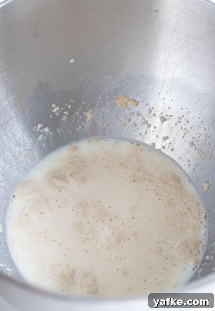 Peach Donuts with Peaches and Cream Filling 3 bowl of milk and foaming yeast