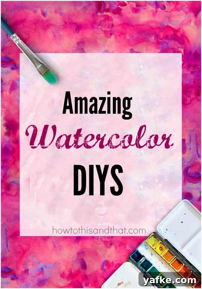 Affordable Watercolor DIY Ideas for Beginners 2 watercolor diys projects teens