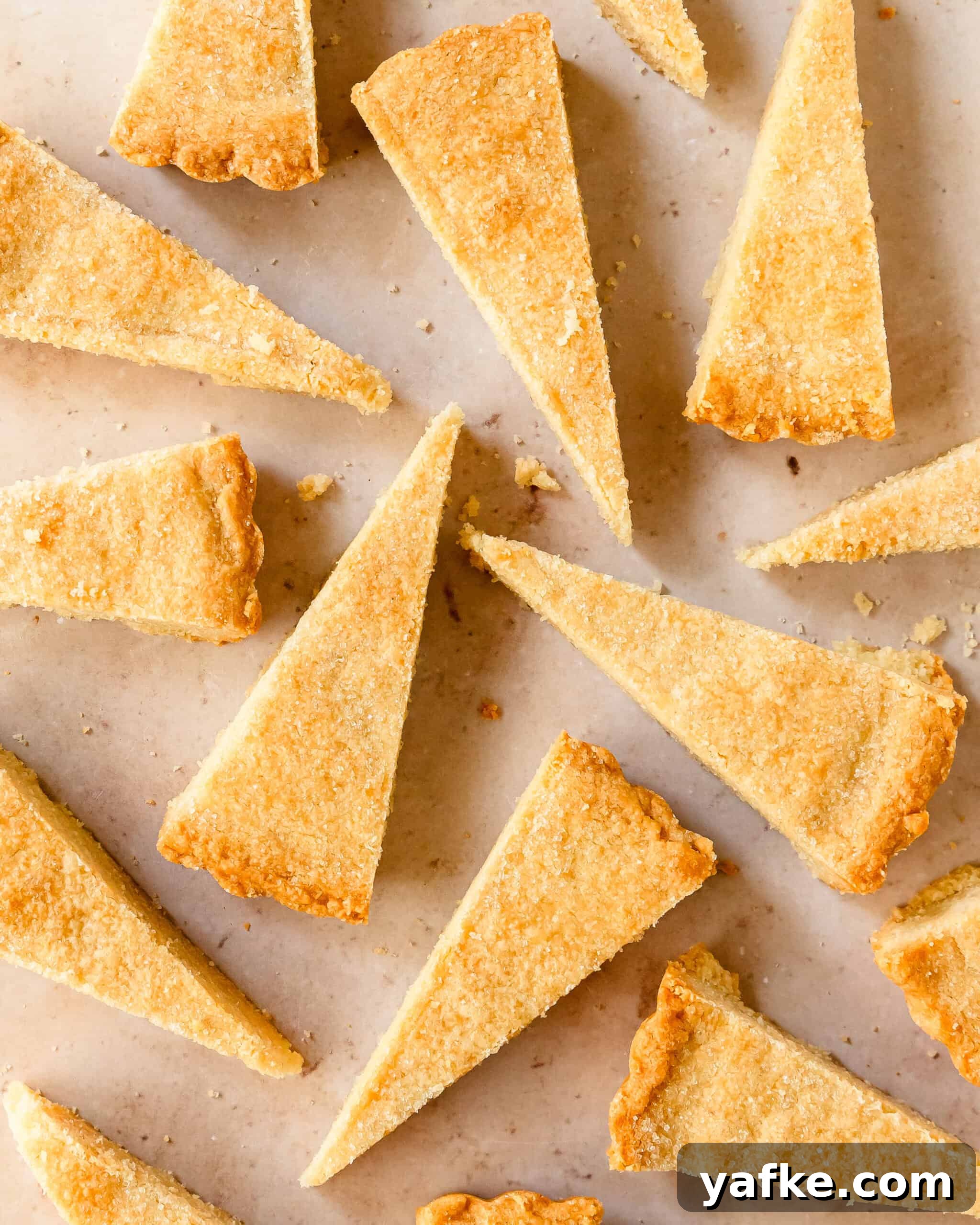 Buttery Almond Shortbread Cookies Recipe 7 Slices of almond shortbread.