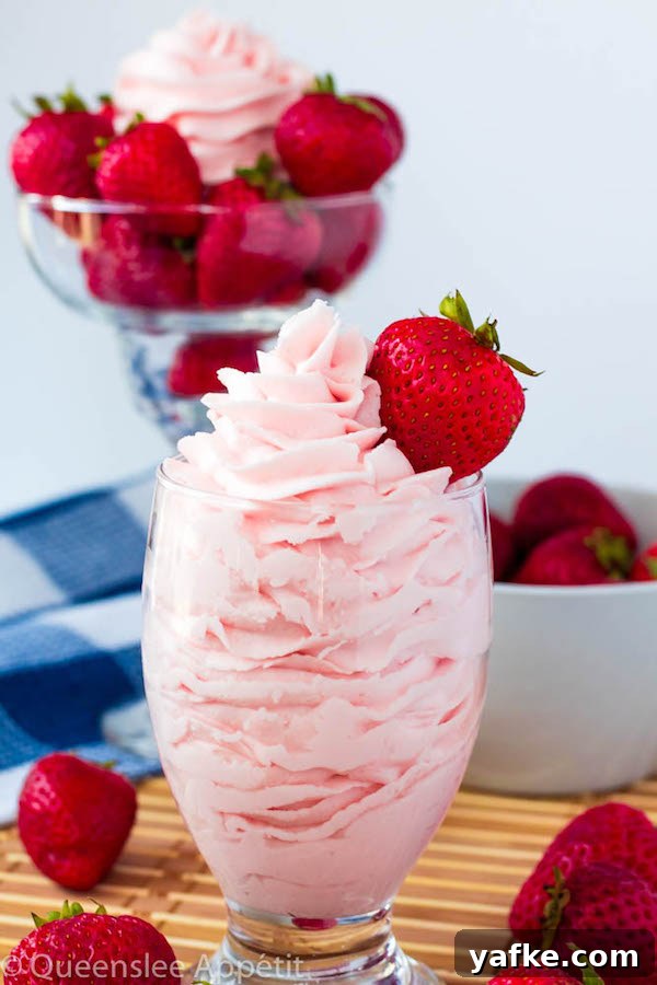 Dreamy Strawberry Buttercream Frosting Dreamy Strawberry Buttercream Frosting - light, creamy and naturally strawberry-flavoured.