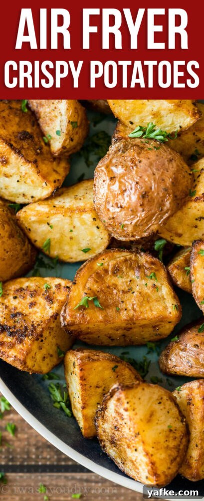 These Crispy Potatoes are made in minutes in the Air Fryer with just a handful of basic ingredients!