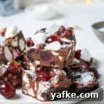 25 Homemade Edible Gift Ideas for Any Occasion 25 Round white plate with cut pieces of Rocky Road