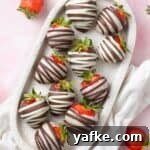 25 Homemade Edible Gift Ideas for Any Occasion 27 Marble platter with Chocolate Covered Strawberries