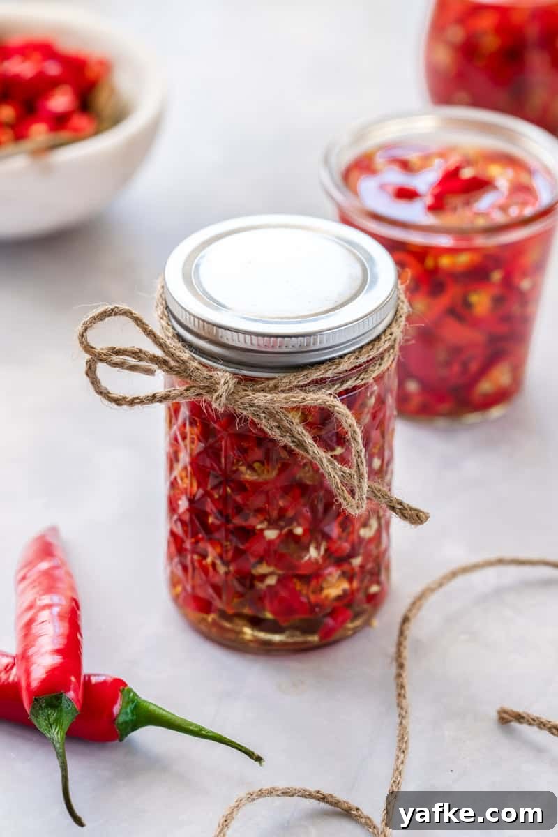 25 Homemade Edible Gift Ideas for Any Occasion 4 jar of chillies with lid, tied with some string