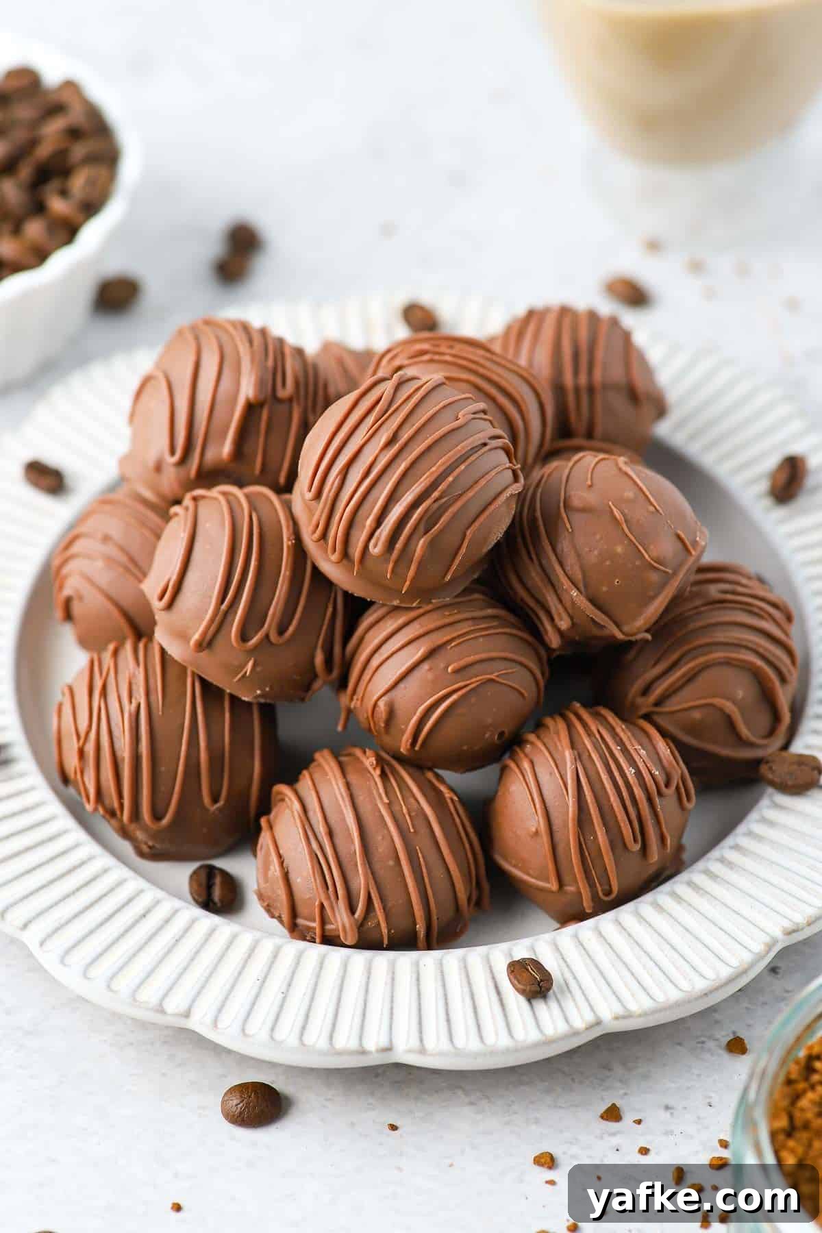 25 Homemade Edible Gift Ideas for Any Occasion 34 Plate of truffles sprinkled with some coffee beans