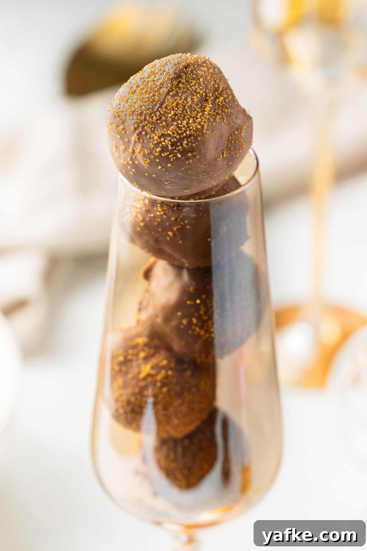 25 Homemade Edible Gift Ideas for Any Occasion 42 Five Champagne Truffles in a gold champagne flute