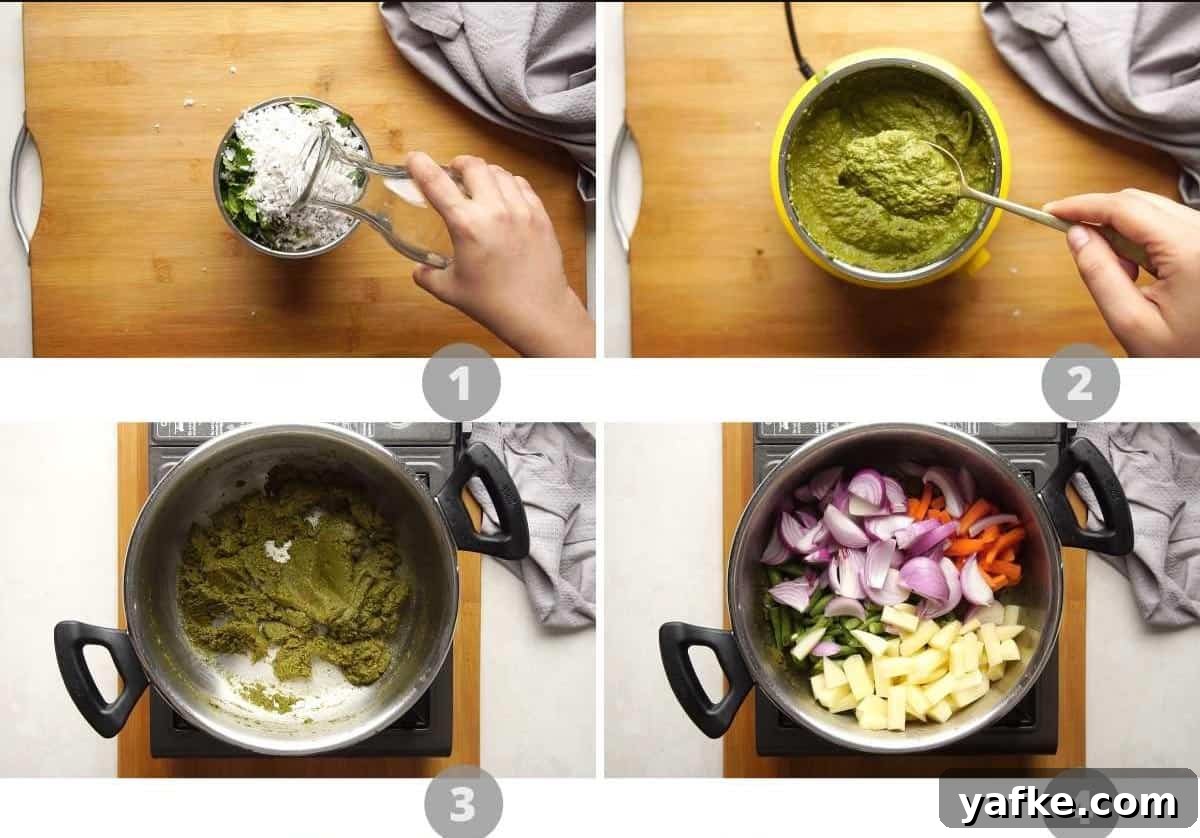Kavitha Aunty's Traditional Rice Bath Recipe 3 Step by step picture collage showing how to make rice bath