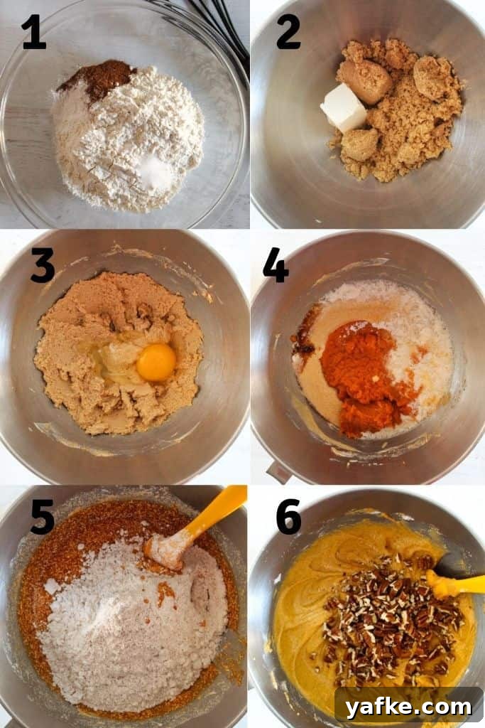 Moist Dairy-Free Gluten-Free Pumpkin Bread Recipe 4 up close steps to making pumpkin bread