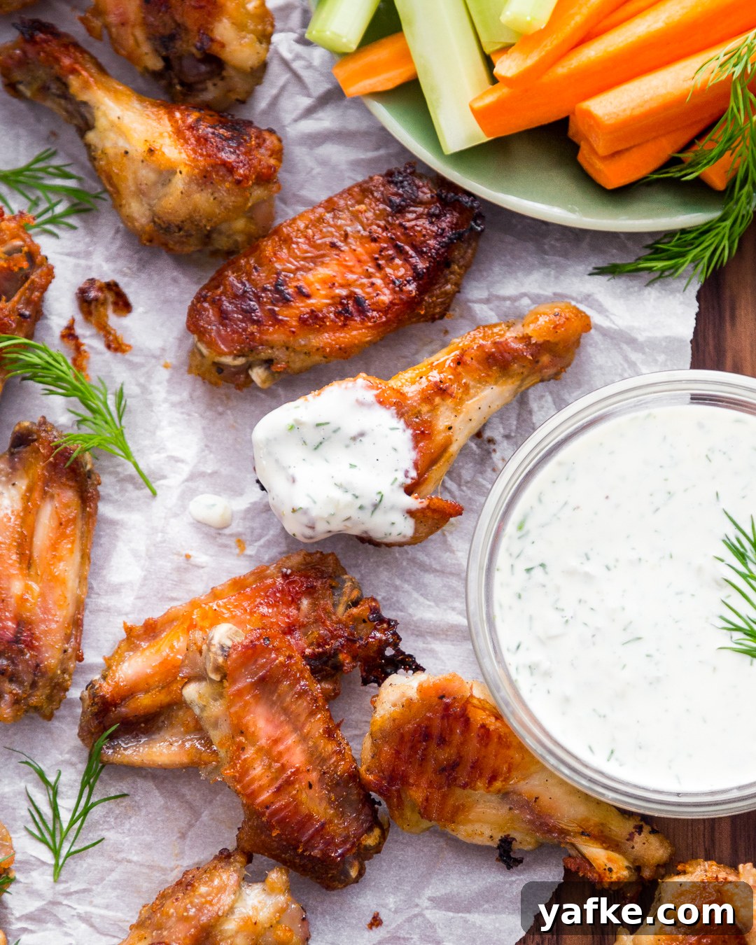 Crispy Dill Pickle Wings with Dill Pickle Mayo (Whole30 & Paleo) 4 Dill Pickle Wings Dill Pickle Mayo Whole30 Paleo Primal Gourmet Easy