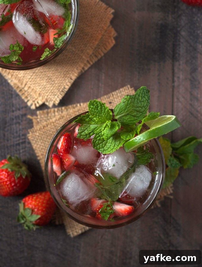 Strawberry Rosé Mojito Recipe 2 Strawberry Rose Wine Mojito