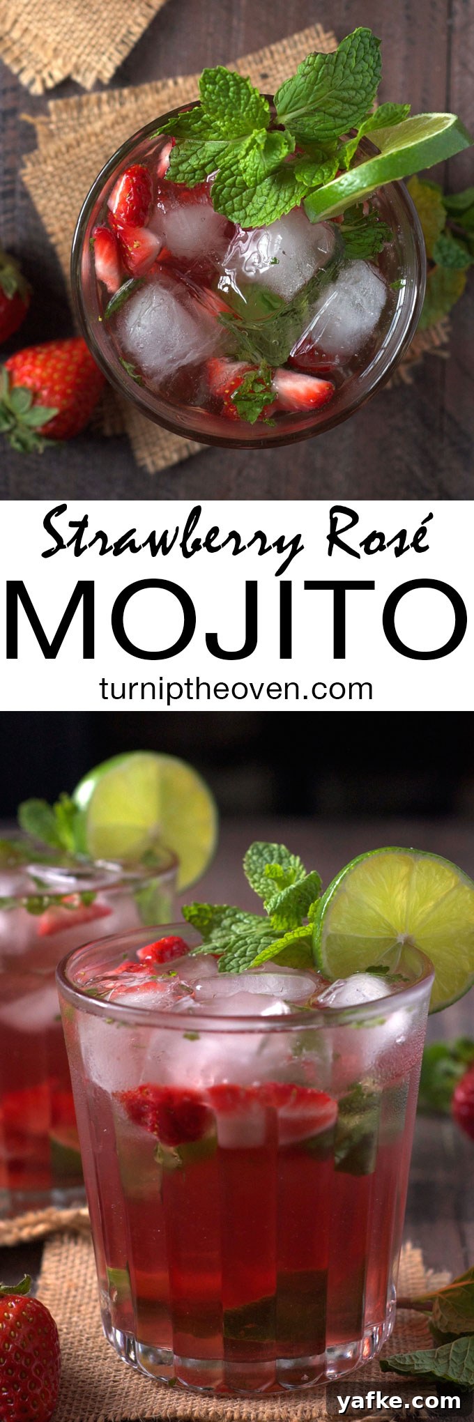 Strawberry Rosé Mojito Recipe 3 This fizzy, fruity mojito is made with muddled strawberries and rosé wine. With only six simple ingredients, it's the perfect warm weather cocktail!